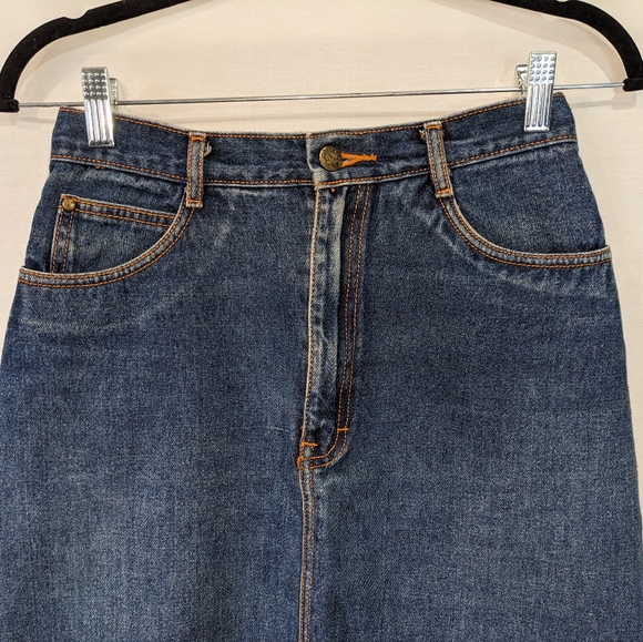 Vintage Giano High Rise 100% Cotton Cut Off Denim Skirt Size 6 - Picture 8 of 11